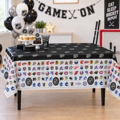NHL Hockey Printed Plastic Tablecover